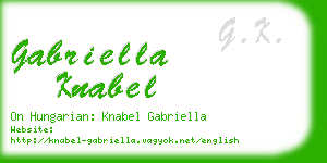 gabriella knabel business card